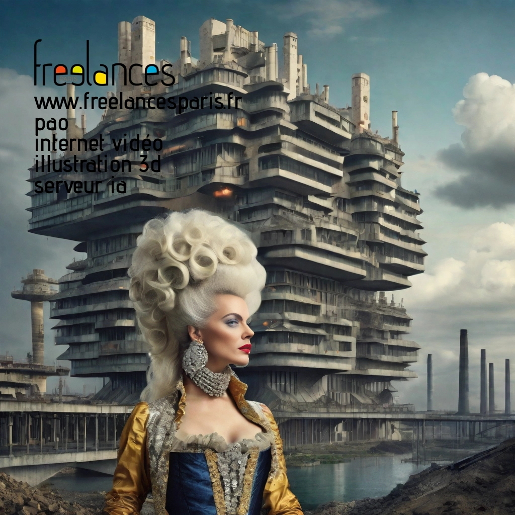 Pao mise en page internet vidéo illustration 3d serveur IA générative AI freelance paris studio de création magazines 73y3vxw0